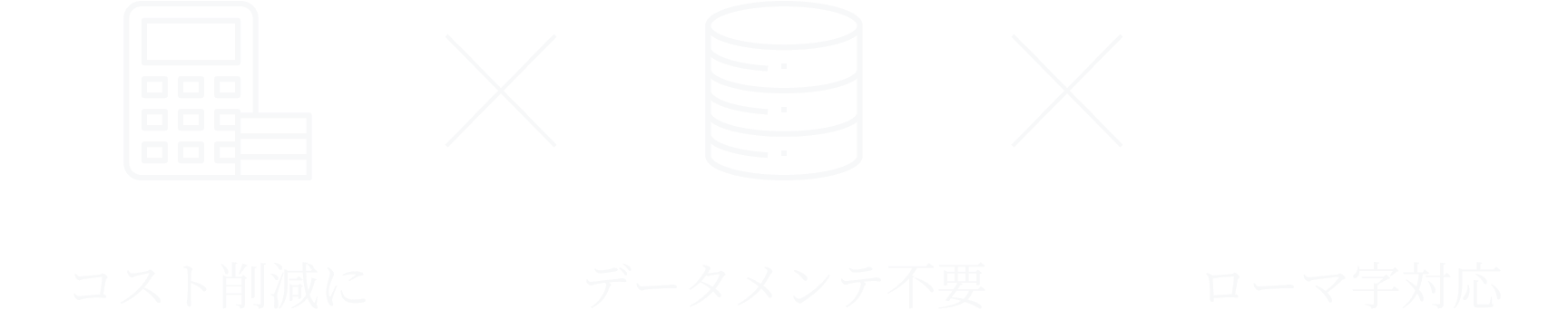 コスト削減に × データメンテ不要 × ローマ字対応